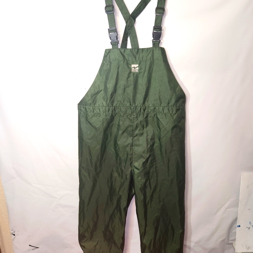 Unisex Open Road 150D green rain suit coveralls size xl